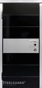 Броньовані двері Серія «FORTE» «Italy» Чорний мат 121 від компанії Інтернет-магазин металопластикових вікон - фото 1