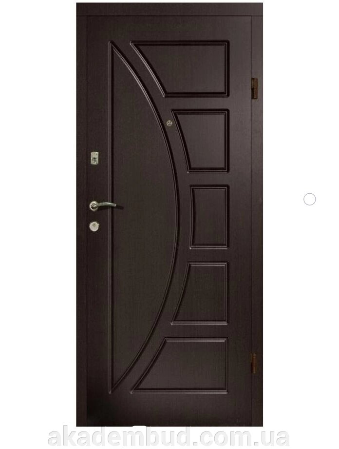 Двері вхідні Молоток-Класик венге темний від компанії Інтернет-магазин металопластикових вікон - фото 1