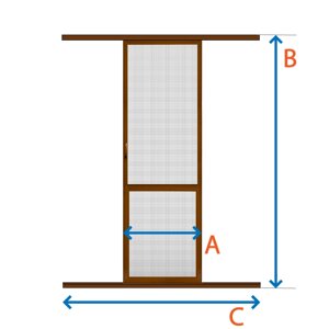Дверна москітна сітка Слайдер (коричневий)