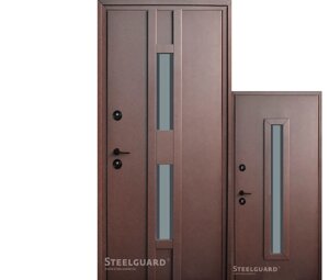 Металеві двері Серія ANTIFROST Scandi Glass (Ral 8019)