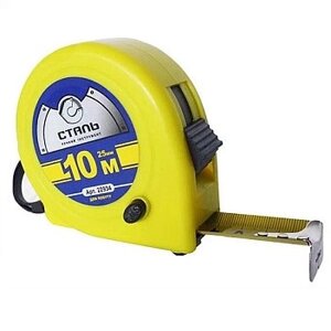 Рулетка вимірювальна 10м*25 мм Сталь