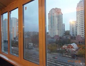 Балкон Рехау Евро 60 в Киеве. Лоджия Rehau
