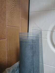 Москітне полотно Fiberglass для сіток 1,4 м*35 м (з полоскою). Полотно в рулонах для москітної сітки