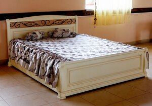 Дерев'яне біле ліжко Вікторія Явір 176.5 160х200 160х200 160