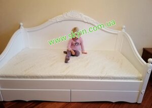 Дитяча підліткова дерев'яне ліжко Скарлет софа без оббивки 120