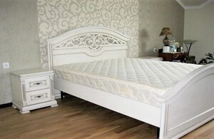 Дубове двоспальне ліжко Дея