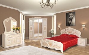 Класична спальня Кармен нова піно з 4х дверною шафою