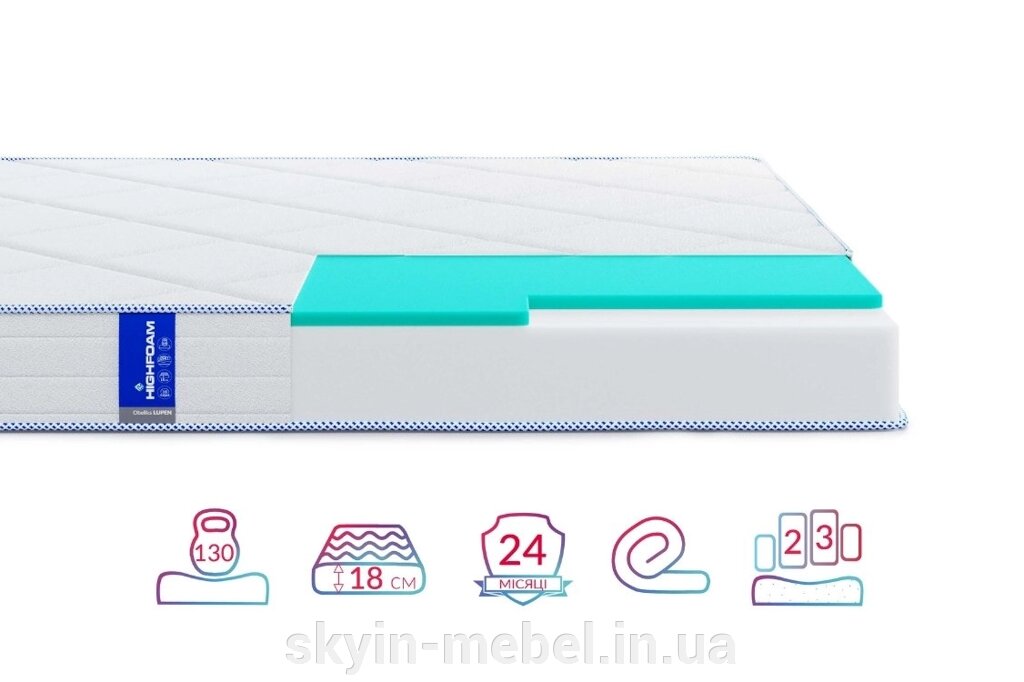 Матрац Highfoam Obeliks Lupen, розмір 120x200 см від компанії Магазин "Меблі Sky in" - фото 1