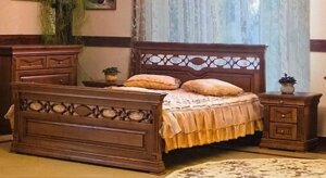 Ліжко двоспальне Елеонора нова з масиву дерева вільха