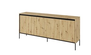 Довгий сучасний комод Трек з дверками на металевих ніжках