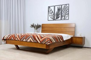 Ліжко подіум Мадрид з натурального дерева бук