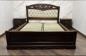 Двоспальне ліжко Артеміда з каретною стяжкою