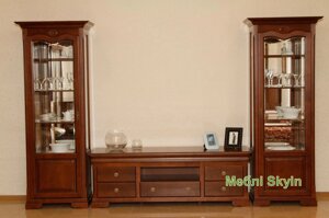 Стінка гірка Відень з тумбою ТБ у класичному стилі