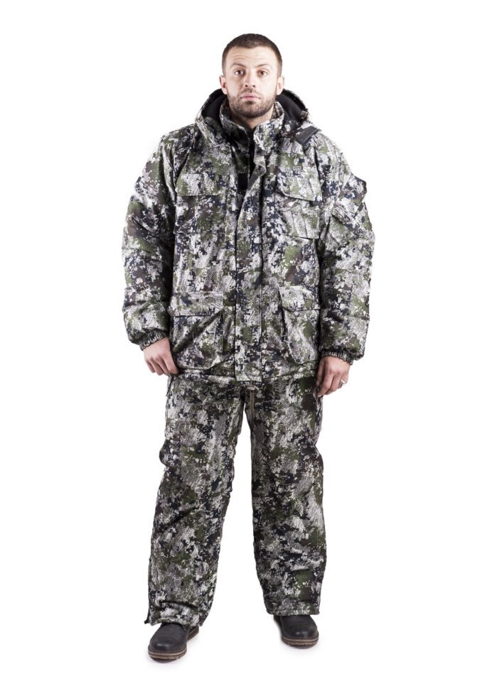 Зимовий костюм для полювання і риболовлі Піксель, водонепроникна мембрана Алова, 30С Всі розміри - характеристики
