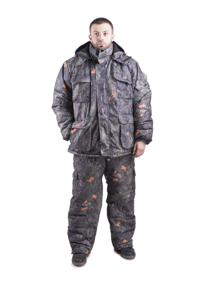 Зимовий костюм для полювання і риболовлі Шишка Зелена, водонепроникна мембрана Алова, 30С Всі розміри - фото