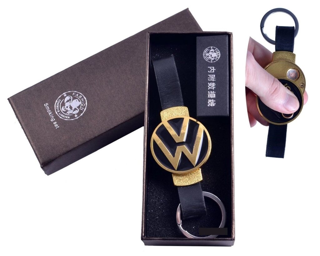 USB запальничка-брелок в подарунковій упаковці "Volkswagen" (Спіраль розжарювання) від компанії Інтернет-магазин "Є улов" - фото 1