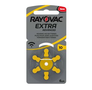 Батарейки для слухових апаратів Rayovac EXTRA 10 (6 шт)