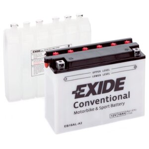Акумулятори мото Exide EB16AL-A2: 16 А · год - 12 V; 175 A (EB16AL-A2), 205x70x162 мм