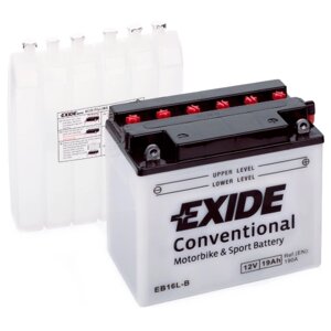 Акумулятори мото Exide EB16L-B: 19 А · год - 12 V; 190 (EB16L-B), 175x100x155 мм