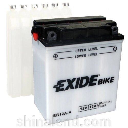 Акумулятори мото Exide EB12A-A: 12 А · год - 12 V; 165 (EB12A-A), 134x80x160 мм від компанії ШінаЛенд - Оплата Частинами - фото 1