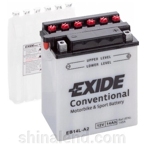 Акумулятори мото Exide EB14L-A2: 14 А · год - 12 V; 145 (EB14L-A2), 134x89x166 мм від компанії ШінаЛенд - Оплата Частинами - фото 1