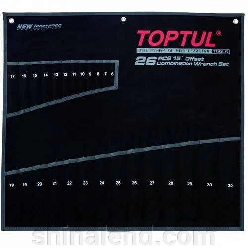 Чохол для гайкових ключів на 26ед. (від набору GPAA2602, GPAX2601) TOPTUL PA26063201 від компанії ШінаЛенд - Оплата Частинами - фото 1