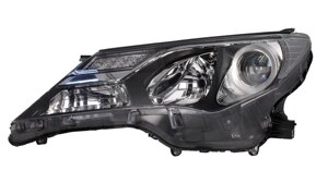 Фара ліва Toyota RAV4 IV (CA40, дорестайл ) 2012 - 2015, електр., HB3+HB3+WY21W+LED, Depo fp1128)