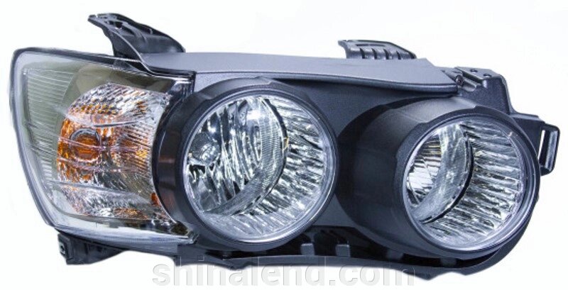 Фара права Chevrolet Aveo (T300) 2011 - електр., хром окуляри, (Depo fp613) від компанії ШінаЛенд - Оплата Частинами - фото 1
