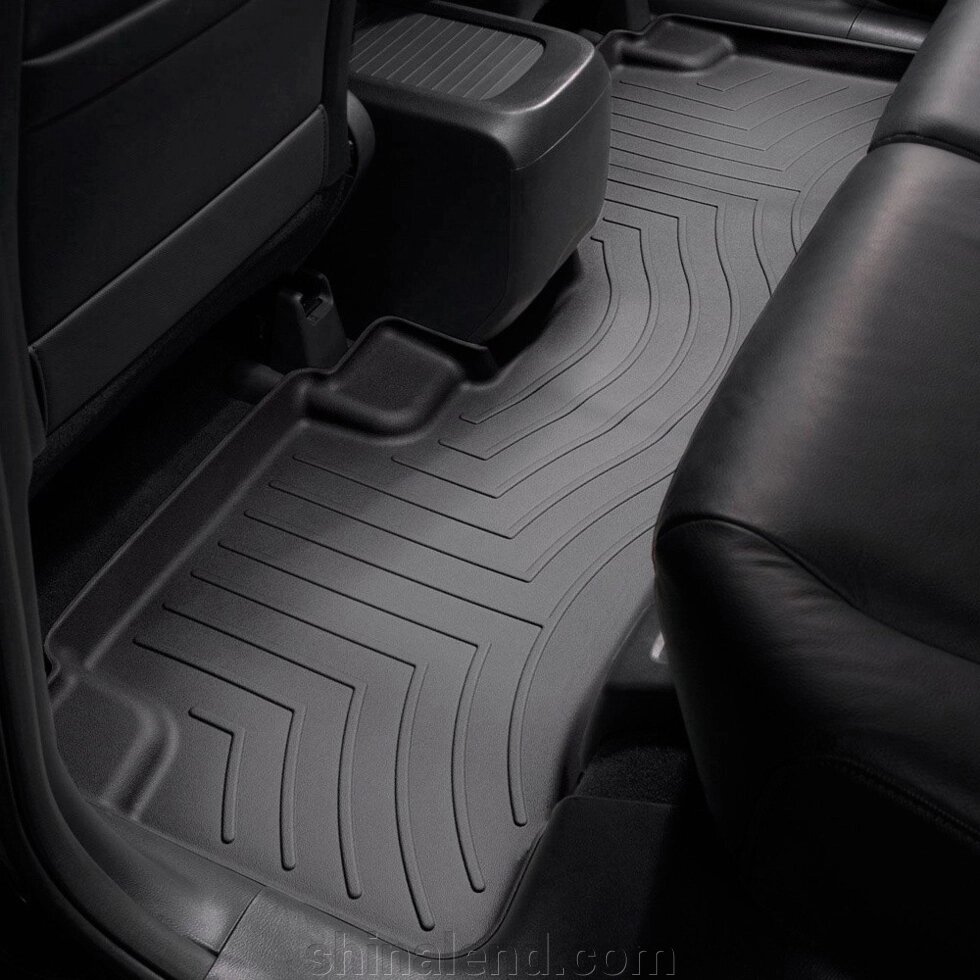 Honda Cr -V III Салонні килими (рестайлінг) 2009 - 2012 рік з 2006 року - Black Weathertech - другий ряд від компанії ШінаЛенд - Оплата Частинами - фото 1