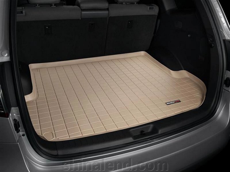 Килимки в багажник Hyundai Santa Fe II 2005 - 2012 з 2005 - 2012, бежевий, Tri-Extruded WeatherTech - штука від компанії ШінаЛенд - Оплата Частинами - фото 1