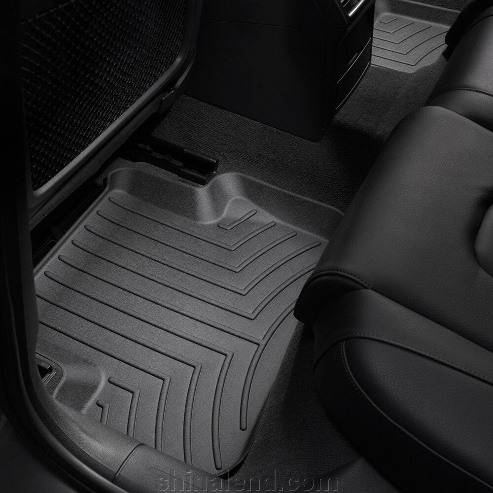 Килимки в салон Audi A4, S4 (B8) (седан, універсал) 2008 - 2015 з 2009 - 2016, чорні WeatherTech - другий ряд від компанії ШінаЛенд - Оплата Частинами - фото 1