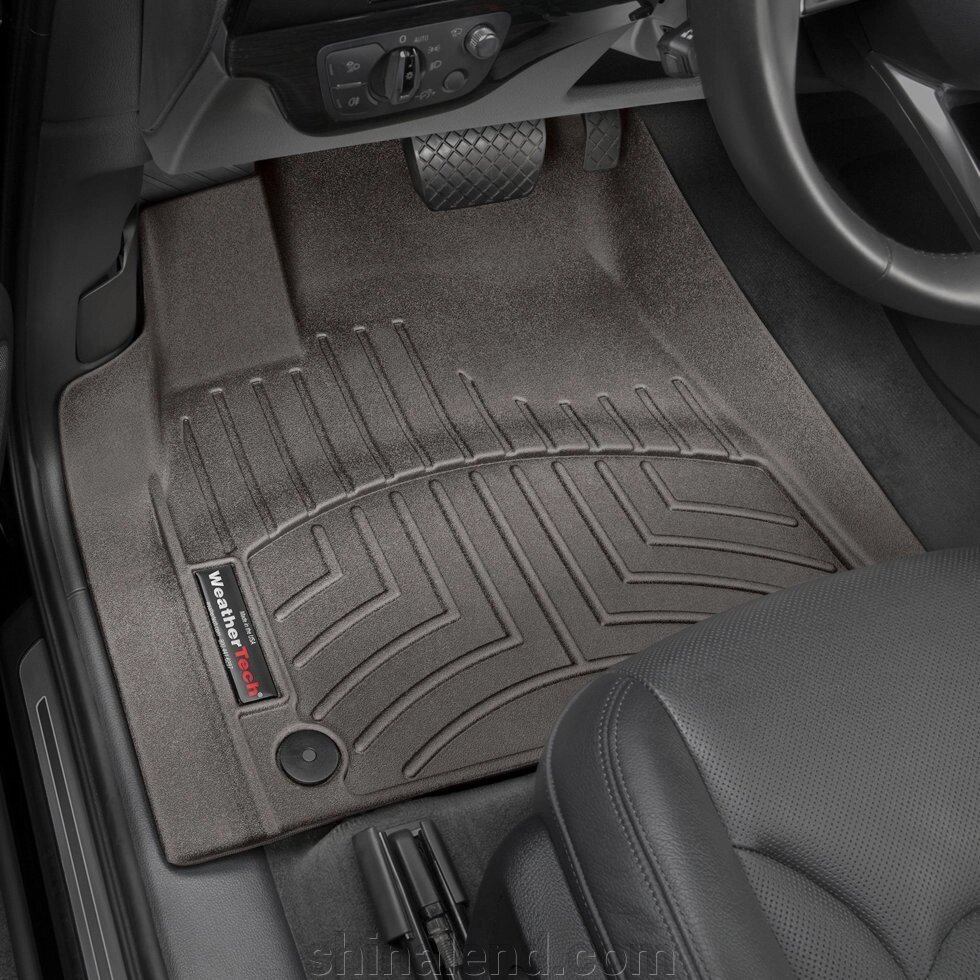 Килимки в салон Audi Q7 (4mb), Bentayga з 2015 - какао WeatherTech - передній ряд від компанії ШінаЛенд - Оплата Частинами - фото 1