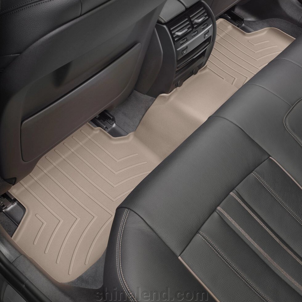 Килимки в салон Bmw 5 (G30) 2016 - з 2016 - бежеві WeatherTech - другий ряд від компанії ШінаЛенд - Оплата Частинами - фото 1