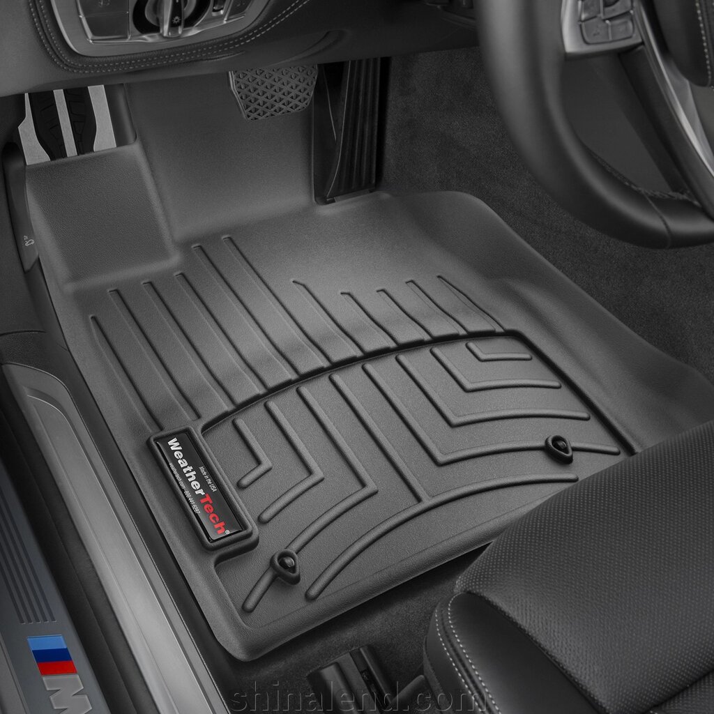 Килимки в салон Bmw 7 (G11, G12) 2015 - 2019 з 2014 - чорні WeatherTech - передній ряд від компанії ШінаЛенд - Оплата Частинами - фото 1