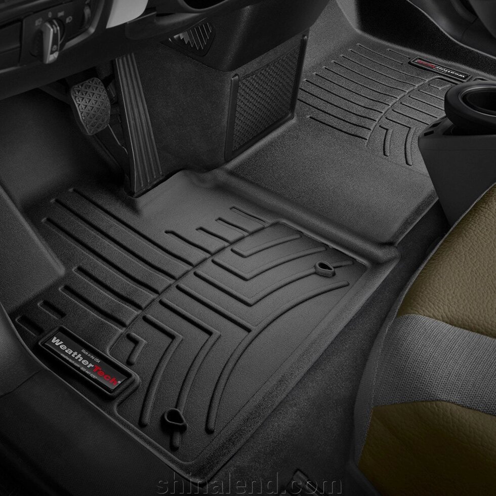 Килимки в салон Bmw i3 2013 - з 2013 - чорні WeatherTech - передній ряд від компанії ШінаЛенд - Оплата Частинами - фото 1