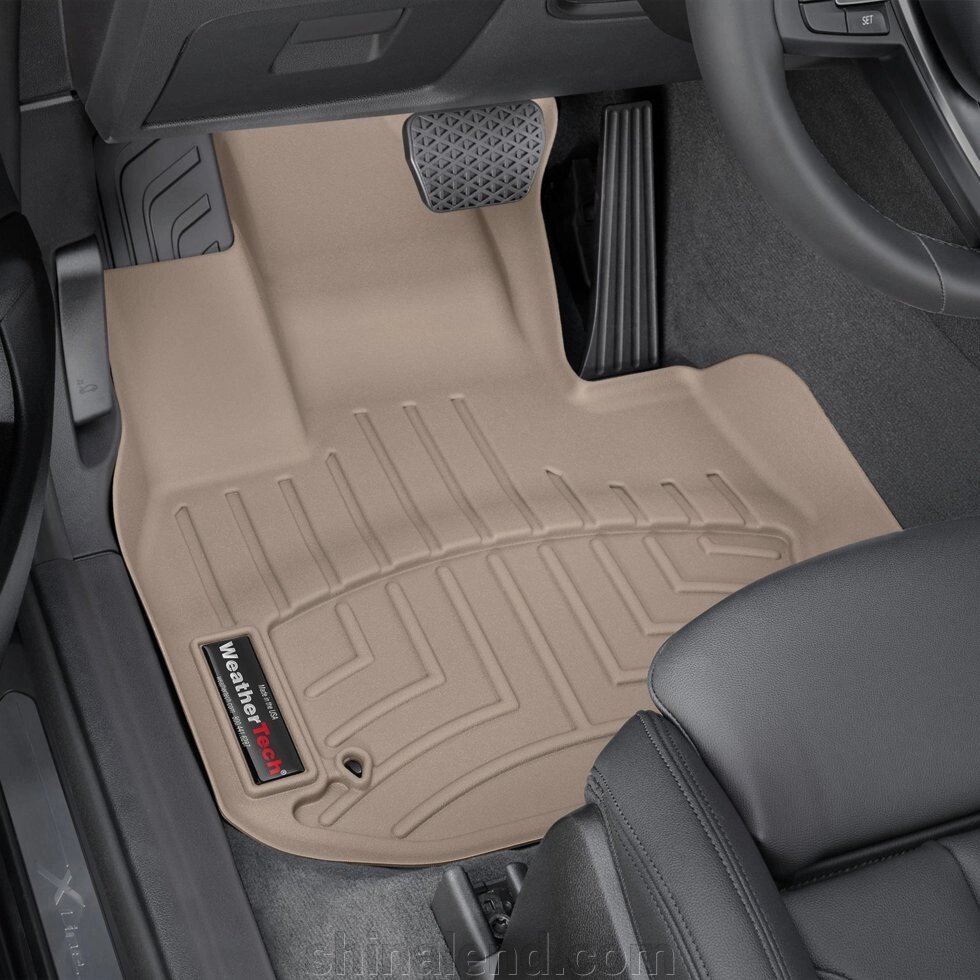 Килимки в салон Bmw X3 (G01) 2017 - / X4 (G02) 2018 - з 2017 - бежеві WeatherTech - передній ряд від компанії ШінаЛенд - Оплата Частинами - фото 1