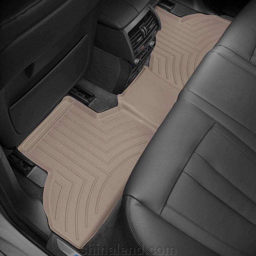 Килимки в салон Bmw X5 (F15, F85) 2013 - / X6 (F16, F86) 2014 - з 2012 - бежеві WeatherTech - другий ряд від компанії ШінаЛенд - Оплата Частинами - фото 1