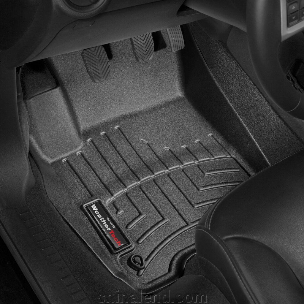 Килимки в салон Dodge Journey 2008 - / Fiat Freemont 2011 - з 2008 - чорні WeatherTech - передній ряд від компанії ШінаЛенд - Оплата Частинами - фото 1