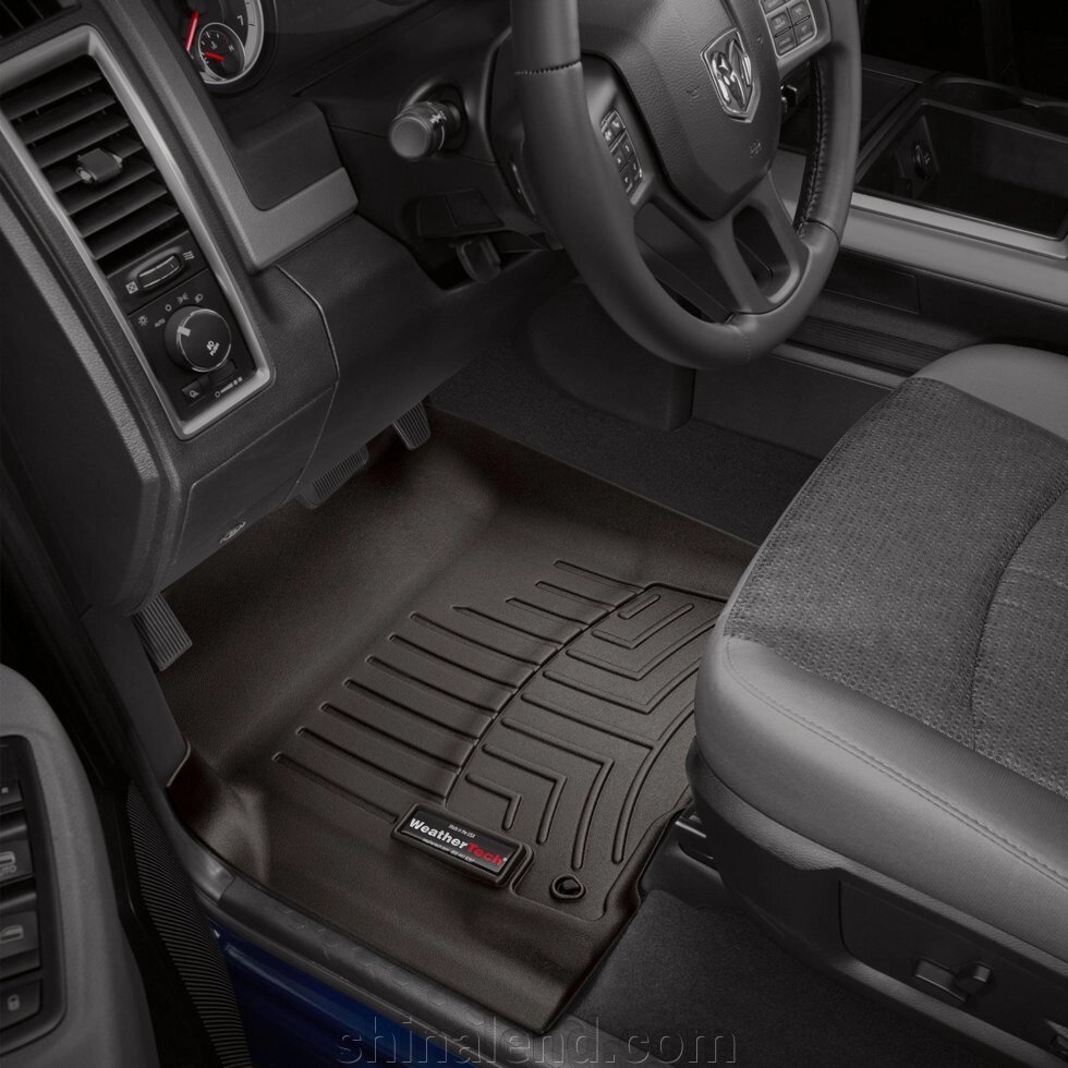 Килимки в салон Dodge Ram 1500 IV Quad Cab 2013 - 2018 з 2001 - 2008, какао WeatherTech - передній ряд від компанії ШінаЛенд - Оплата Частинами - фото 1