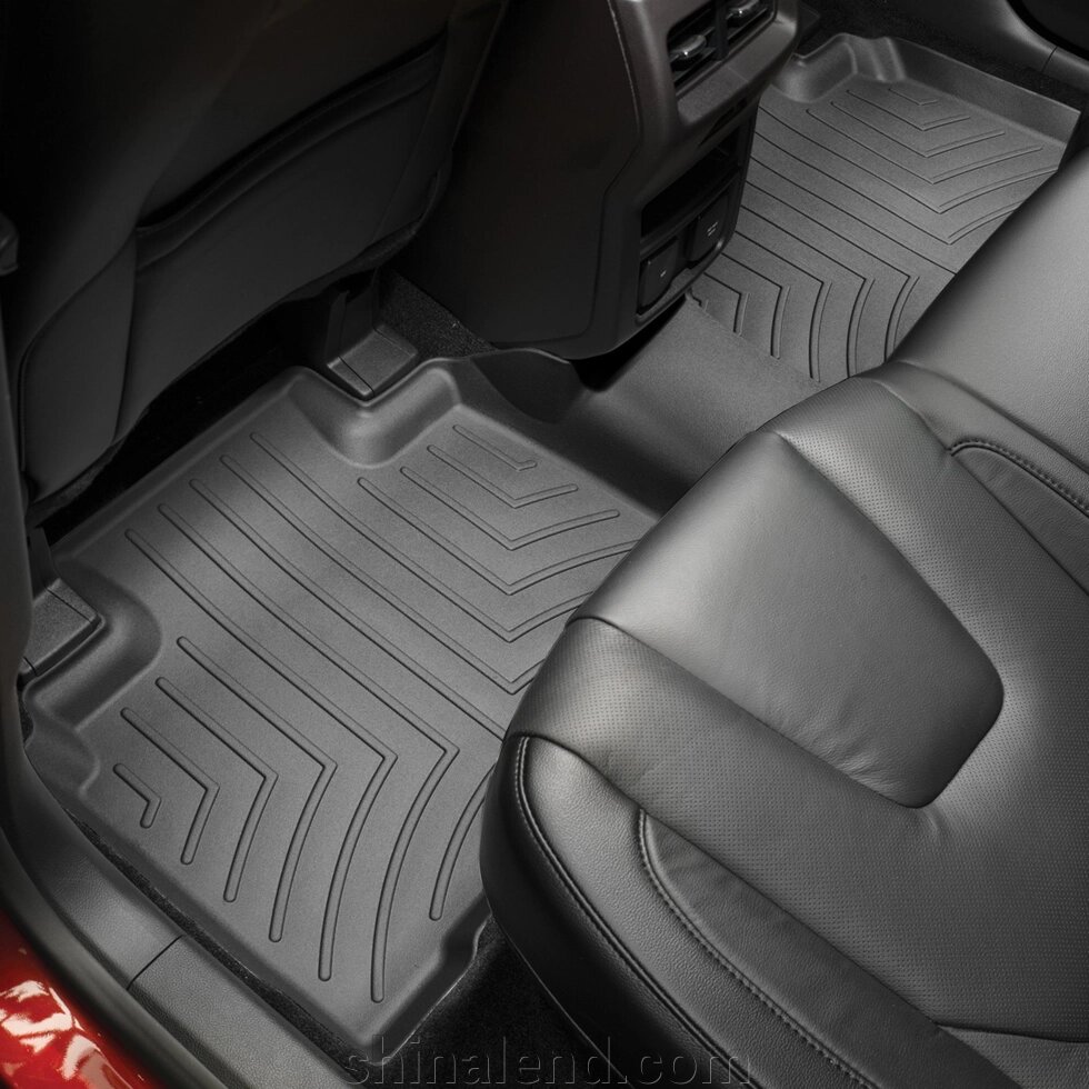 Килимки в салон Ford Edge II (дорестайл) 2015 - 2019 з 2014 - чорні WeatherTech - другий ряд від компанії ШінаЛенд - Оплата Частинами - фото 1