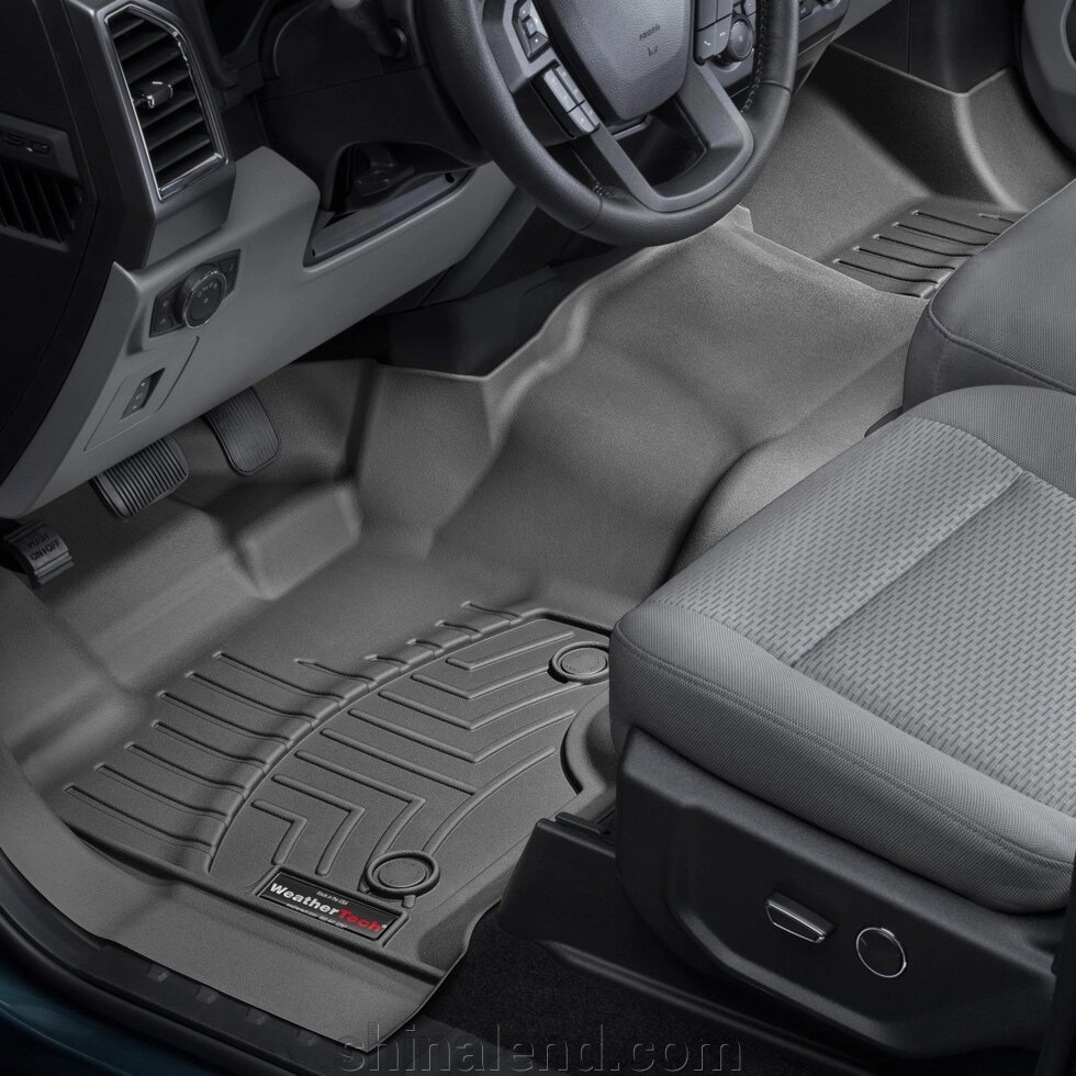 Килимки в салон Ford F-150 XIII 2015 - 2019 з 2004 - чорні WeatherTech - передній ряд від компанії ШінаЛенд - Оплата Частинами - фото 1