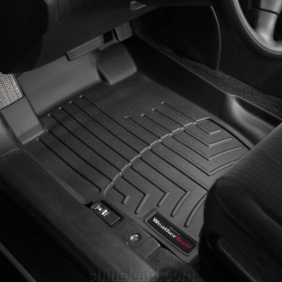 Килимки в салон Honda Accord VII (USA) ( кристайл ) 2003 - 2008 з 2003 - 2012, чорні WeatherTech - передній ряд від компанії ШінаЛенд - Оплата Частинами - фото 1