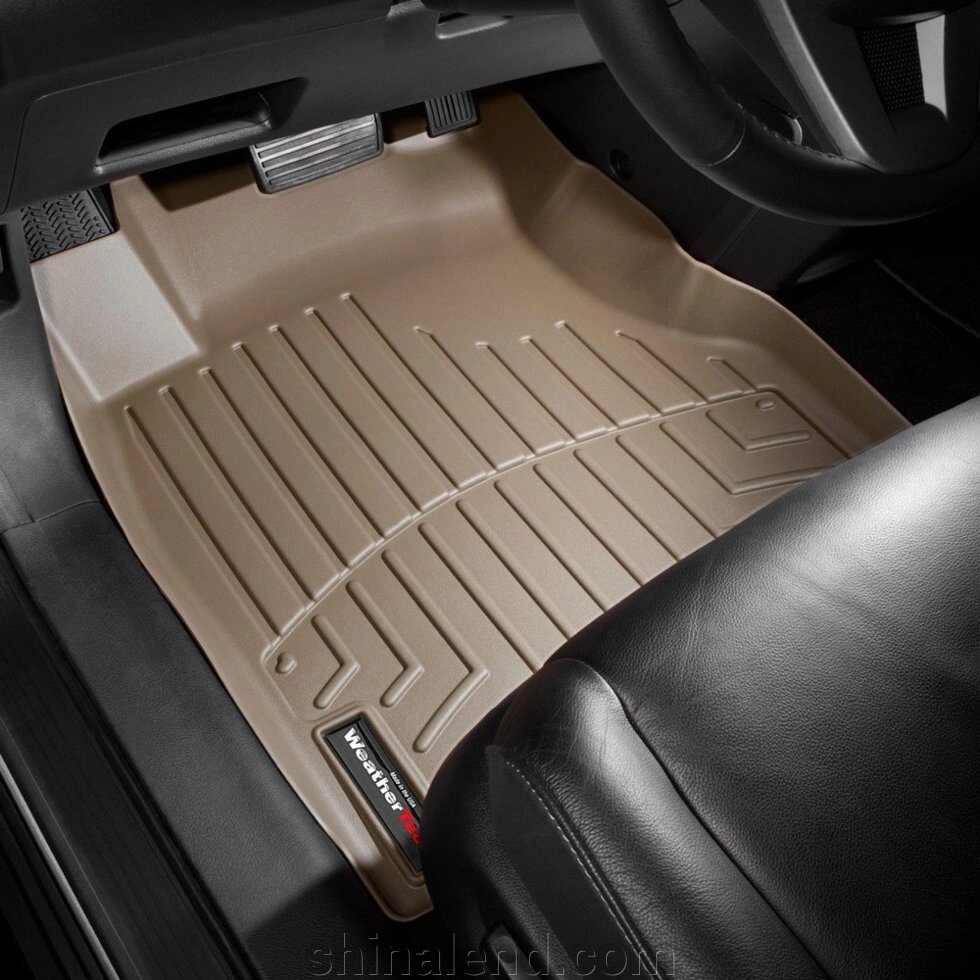 Килимки в салон Honda CR-V III 2007 - 2012 з 2006 - бежеві WeatherTech - передній ряд від компанії ШінаЛенд - Оплата Частинами - фото 1