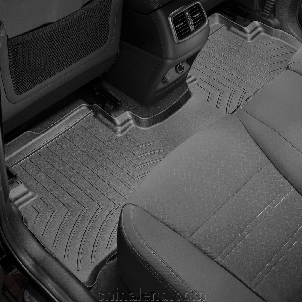 Килимки в салон Kia Sorento III 2014 - з 2015 - чорні WeatherTech - другий ряд від компанії ШінаЛенд - Оплата Частинами - фото 1