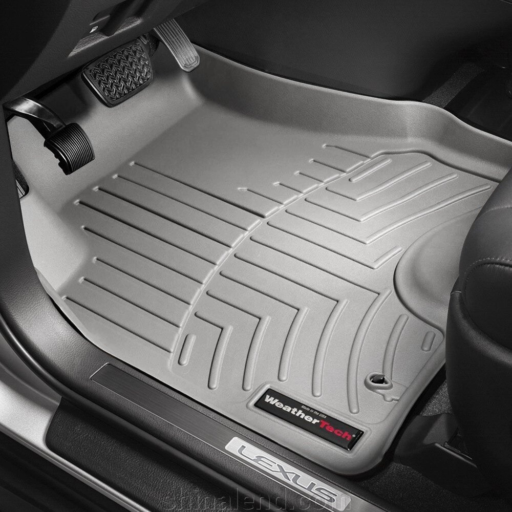 Килимки в салон Kia Soul II (PS) (electro) 2014 - з 2014 - сірі WeatherTech - передній ряд від компанії ШінаЛенд - Оплата Частинами - фото 1