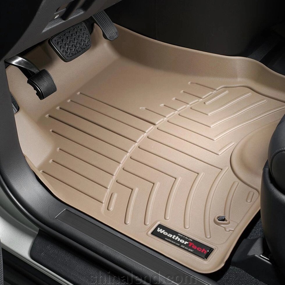 Килимки в салон Lexus ES VI (GSV50) (рестайлінг) 2016 - 2018 з 2012 - бежеві WeatherTech - передній ряд від компанії ШінаЛенд - Оплата Частинами - фото 1