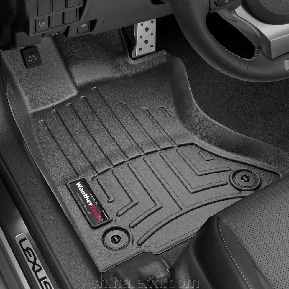 Килимки в салон Lexus IS III (XE30) (AWD) 2013 - з 2013 - чорні WeatherTech - передній ряд від компанії ШінаЛенд - Оплата Частинами - фото 1