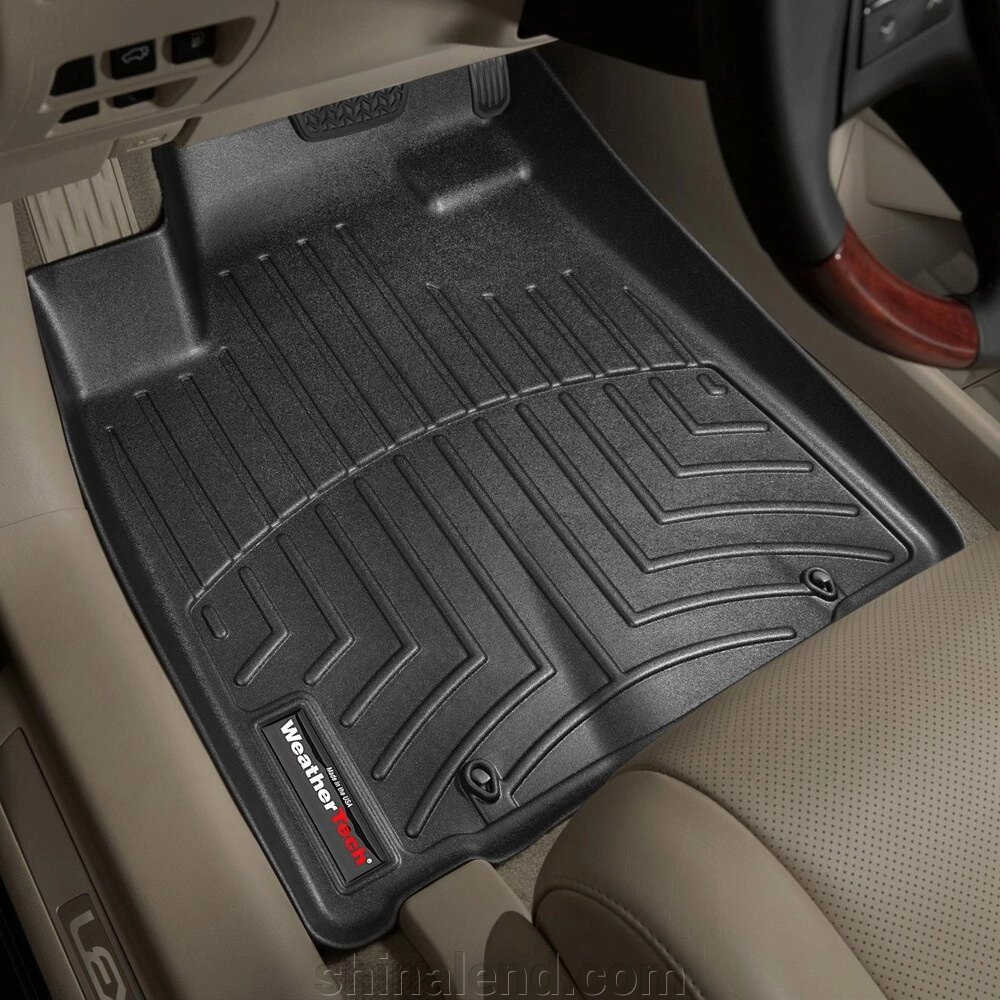 Килимки в салон Lexus RX III (AL10) ( кристайл ) 2009 - 2012 з 2008 - 2015, чорні WeatherTech - передній ряд від компанії ШінаЛенд - Оплата Частинами - фото 1