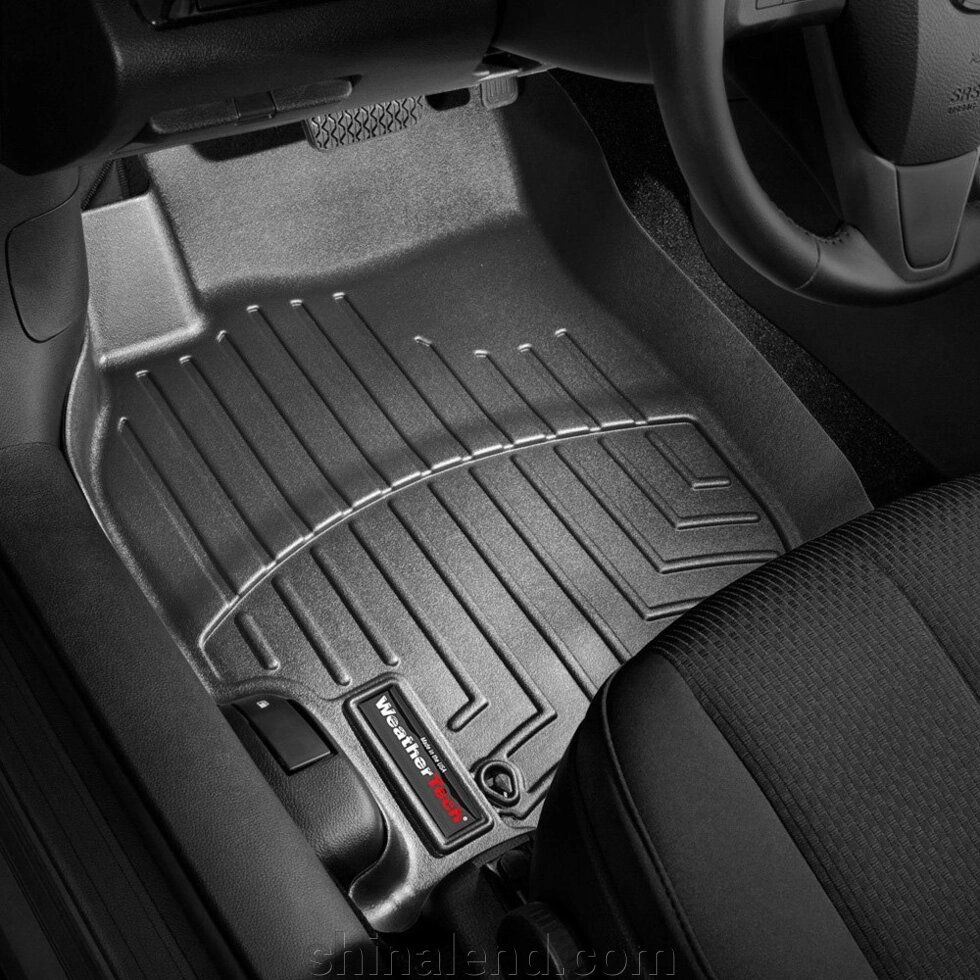 Килимки в салон Mazda 6 II (GH) ( рестайлінг ) 2010 - 2013 з 2007 - 2013, чорні WeatherTech - передній ряд від компанії ШінаЛенд - Оплата Частинами - фото 1