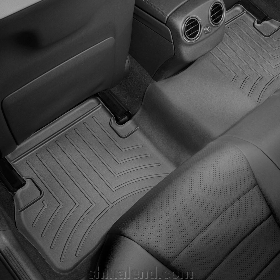 Килимки в салон Mercedes-Benz C-Class (W205) 2013 - з 2013 - чорні WeatherTech - другий ряд від компанії ШінаЛенд - Оплата Частинами - фото 1